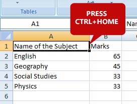 reach-to-first-cell-spreadsheet